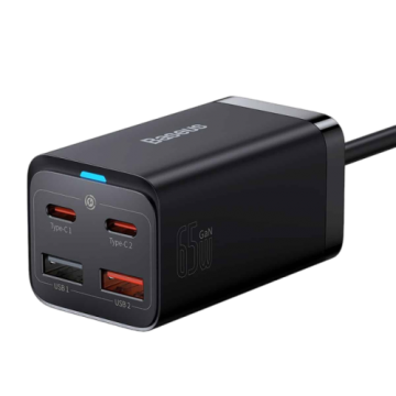 СЗУ Type-C Baseus GaN3 Pro 65W (2C+2U) Type-C to Type-C 100W