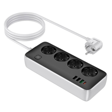 Удлинитель с зарядкой HOCO AC22 Sunlight 4-bit (PD30W/1C3A) 1,5м