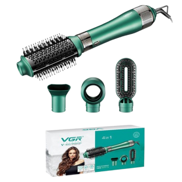 Фен-щётка VGR V-493 Hot-Air Hair Brush 4-In-1 Negative Ionic
