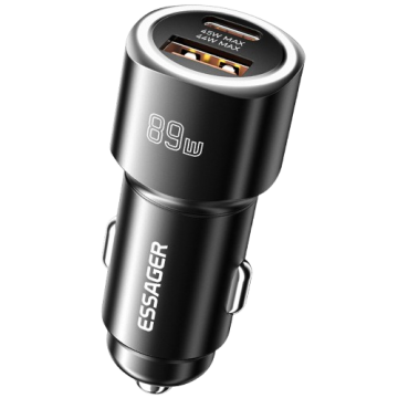 АЗУ блочок ESSAGER 89W Super Flash Charge USB+Type-C