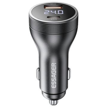 АЗУ блочок ESSAGER USB A + Type C 100W Super Fast  with Digital Display