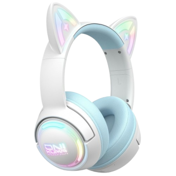 Наушники ONIKUMA Bluetooth GT838 Cat Ear 3 Mode RGB with Mic - Blue