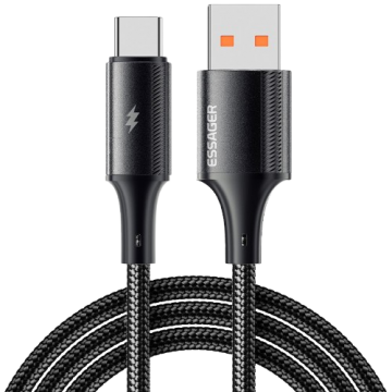 USB cable Type-C ESSAGER 1m 120W Braided Cable for Xiaomi EXC120-JJ01-P