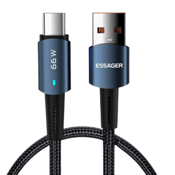 USB cable Type-C ESSAGER 1m Fast Charging Cable 6A Braided EXCT-CG03