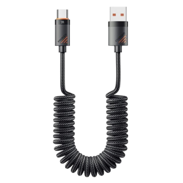 USB cable Type-C ESSAGER 1m 7A 100W Spring CYA01-P