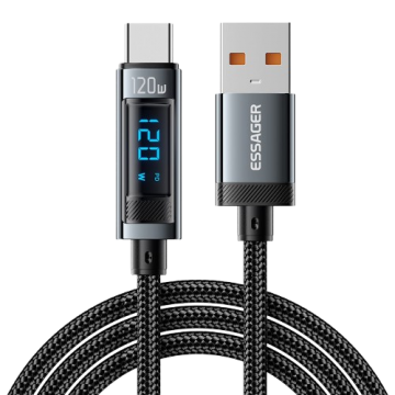 USB cable Type-C ESSAGER 1m EXC120-HC0G-P for Xiaomi 120W Digital DIsplay