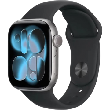 Часы-смарт Apple Watch Series 11 GPS 46mm Space Grey Aluminium MEV44 M/L Black Sport Band 