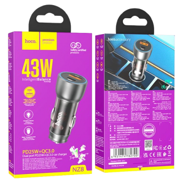 АЗУ блочок Hoco NZ8 43W Dual Port PD25W+QC3.0
